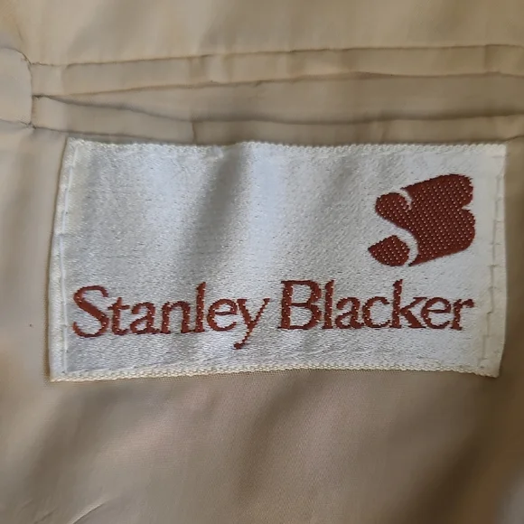 Classic Stanlet Blacker Tan Women's Blazer Wool And Silk Lining - Picture 8 of 8